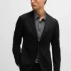 HUGO BOSS Blazers>Casaco De Ajuste Slim Em Jersey Elástico De Alto Desempenho Com Padrão