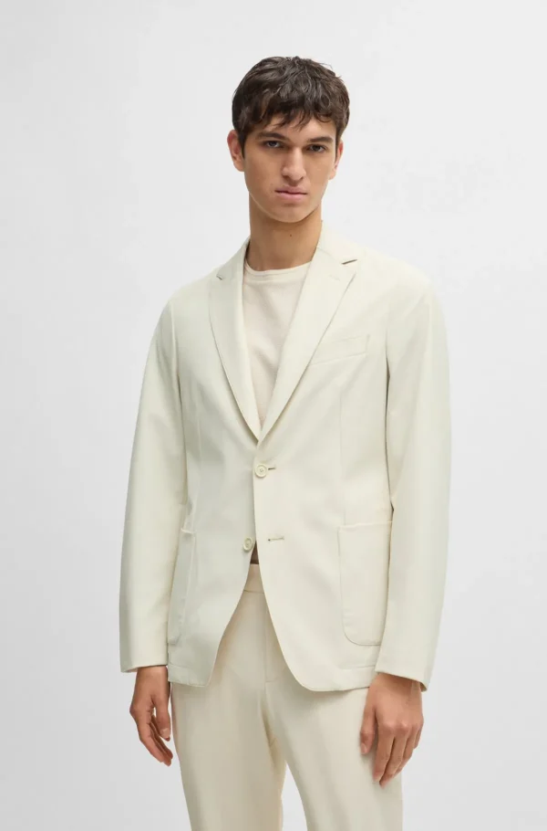 HUGO BOSS Blazers>Casaco De Ajuste Slim Em Tecido Elástico De Alto Desempenho Resistente A Vincos