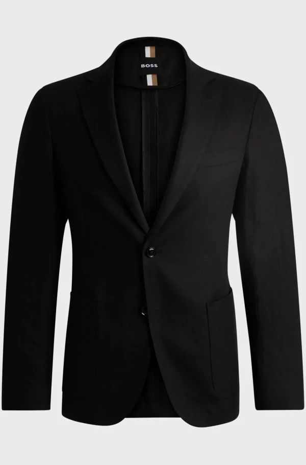 HUGO BOSS Blazers>Casaco De Ajuste Slim Em Linho