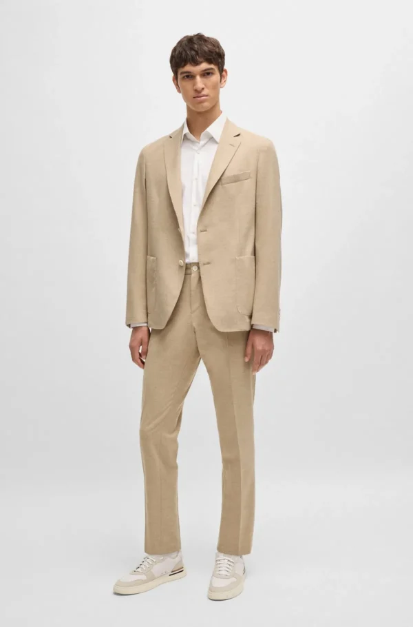 HUGO BOSS Blazers>Casaco De Ajuste Slim Em Flanela Elástica