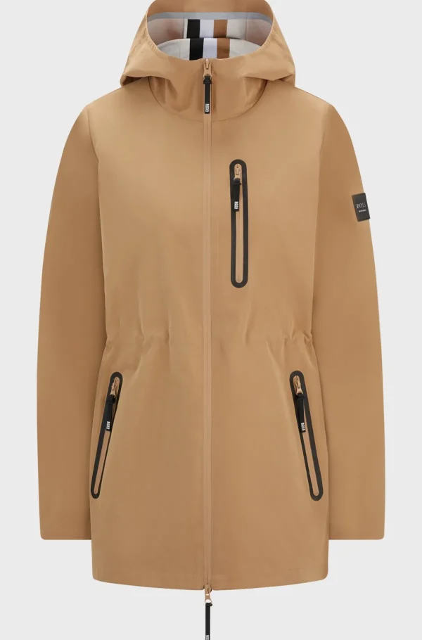 MULHER HUGO BOSS Casacos>Casaco Equestre Parka Rígido Com Acabamento Repelente à água