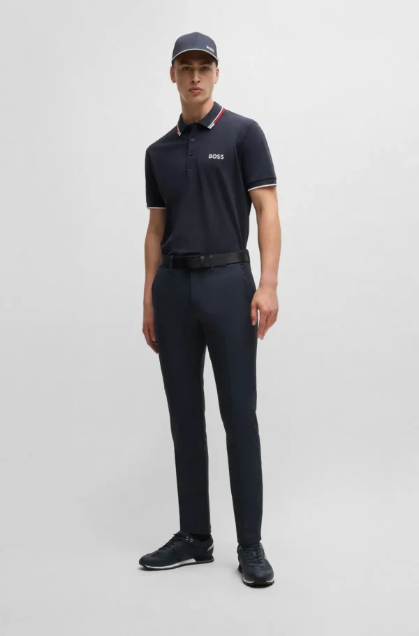 HUGO BOSS Golfe | Calças E Calções>Chinos De Ajuste Slim Em Tecido Elástico De Quatro Vias Fácil De Engomar