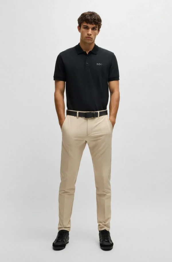 HUGO BOSS Golfe | Calças E Calções>Chinos De Ajuste Slim Em Tecido Elástico De Quatro Vias Fácil De Engomar