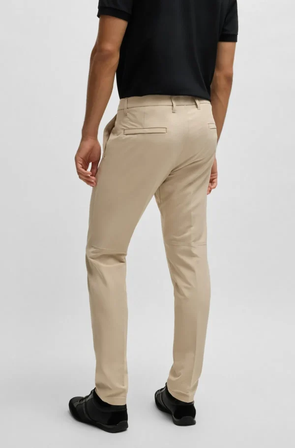 HUGO BOSS Golfe | Calças E Calções>Chinos De Ajuste Slim Em Tecido Elástico De Quatro Vias Fácil De Engomar