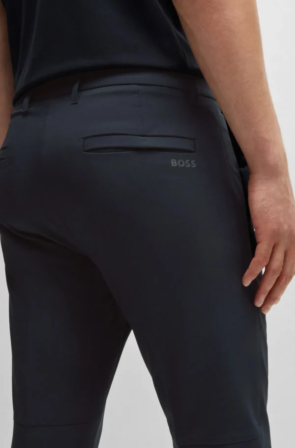 HUGO BOSS Golfe | Calças E Calções>Chinos De Ajuste Slim Em Tecido Elástico De Quatro Vias Fácil De Engomar