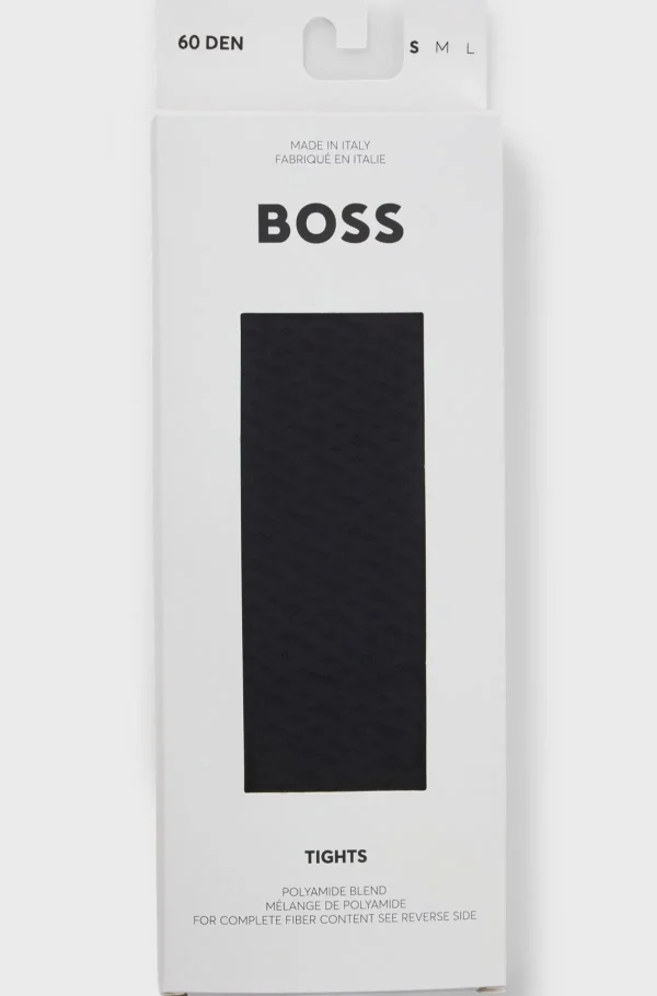 MULHER HUGO BOSS Meias>Collants De 20 Deniers Com Padrão Monograma