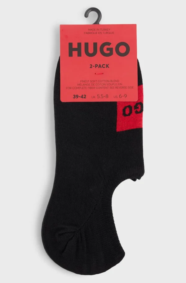 MULHER HUGO BOSS Meias>Conjunto De Dois Pares De Meias Invisíveis Em Mistura De Algodão