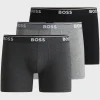 HUGO BOSS Roupa Interior>Conjunto De Três Boxers Compridos Em Algodão Elástico Com Logótipos