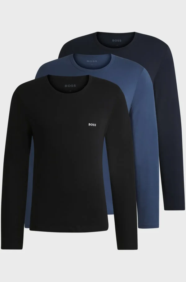 HUGO BOSS Roupa Interior>Conjunto De Três T-shirts De Roupa Interior Em Algodão Com Logótipos