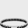 HUGO BOSS Botões De Punho E Joias>Cuff In Black-plated And -tone Steel