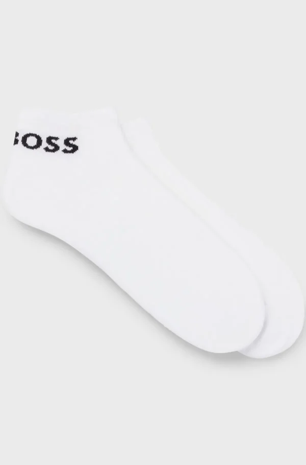 HUGO BOSS Meias>Dois Pares De Meias Pelo Tornozelo Em Tecido Elástico