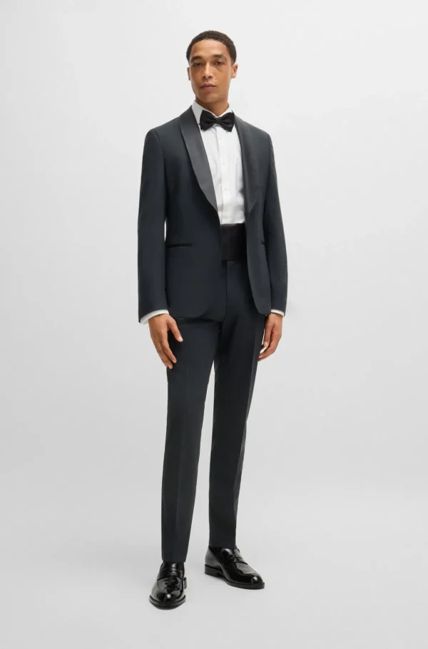 HUGO BOSS Blazers>Fato De Smoking De Ajuste Slim Em Mistura De Lã