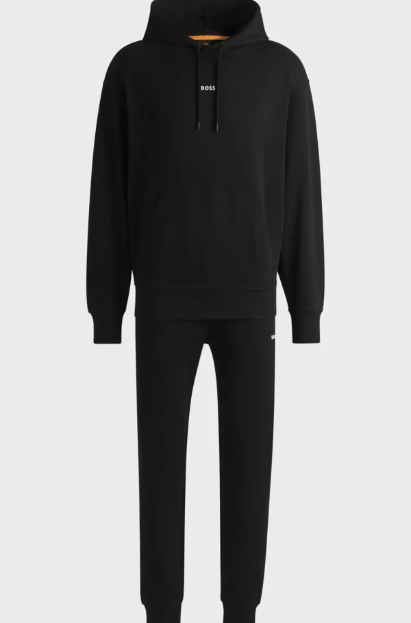 HUGO BOSS Sweats E Hoodies>Fato De Treino Em Jersey De Algodão Com Rebordos De Logótipo