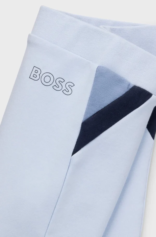 Crianças HUGO BOSS Partes De Cima Para Rapaz>Fato De Treino Para Bebé Em Algodão Elástico Com Estampas De Logótipo