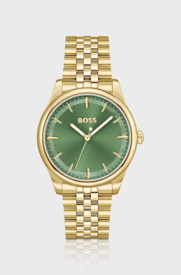 MULHER HUGO BOSS Relógios>-tone Watch With Green Dial And Pearlescent Inlay