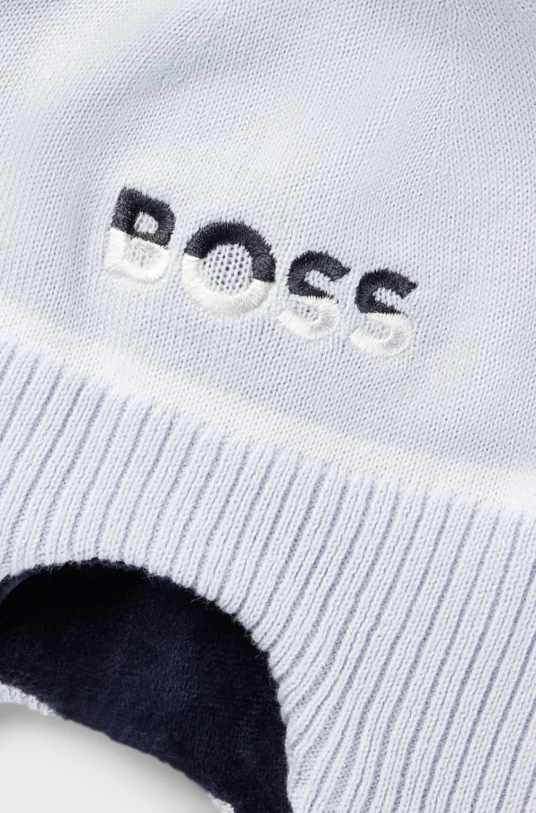 Crianças HUGO BOSS Chapéus E Cachecóis>Gorro Para Bebé Com Pompom E Proteções Para Os Ouvidos