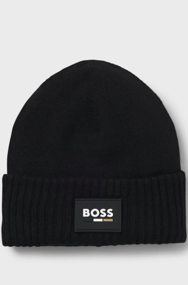 Crianças HUGO BOSS Chapéus E Cachecóis>Gorro Para Criança Com Etiqueta De Logótipo De Silicone