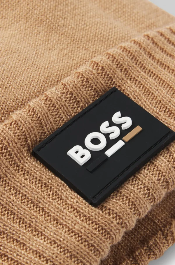 Crianças HUGO BOSS Chapéus E Cachecóis>Gorro Para Criança Com Etiqueta De Logótipo De Silicone