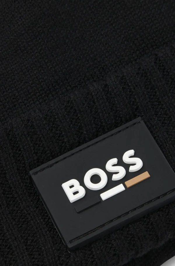 Crianças HUGO BOSS Chapéus E Cachecóis>Gorro Para Criança Com Etiqueta De Logótipo De Silicone