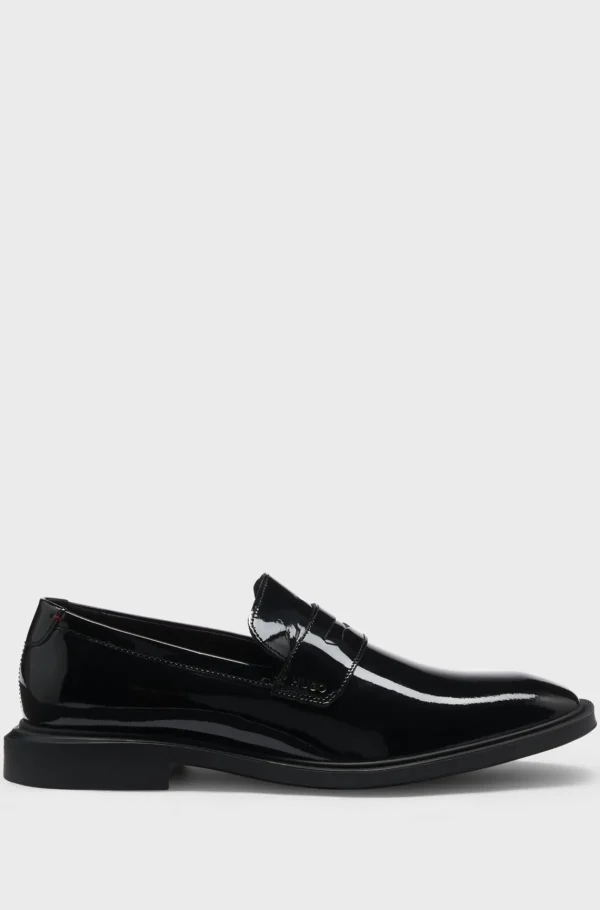 HUGO BOSS Sapatos Formais>Loafers Penny De Encaixar Em Pele Patenteada