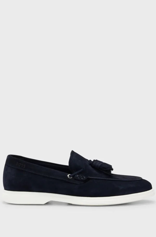 HUGO BOSS Sapatos Descontraídos | Mocassins>Loafers Slip-on Em Camurça Com Acabamento Em Borla