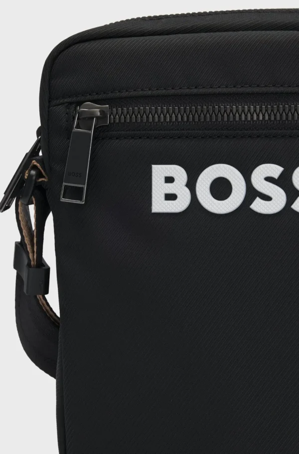 HUGO BOSS Malas>Mala A Tiracolo Com Logótipo Contrastante E Alça De Risca De Assinatura