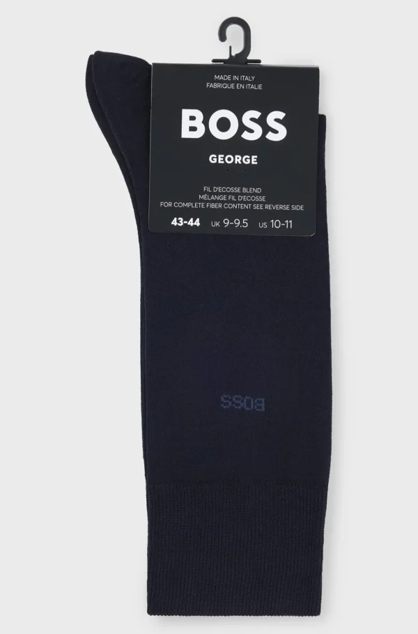 HUGO BOSS Artigos Essenciais>Meias Com Logótipo Regulares Em Algodão Egípcio Mercerizados