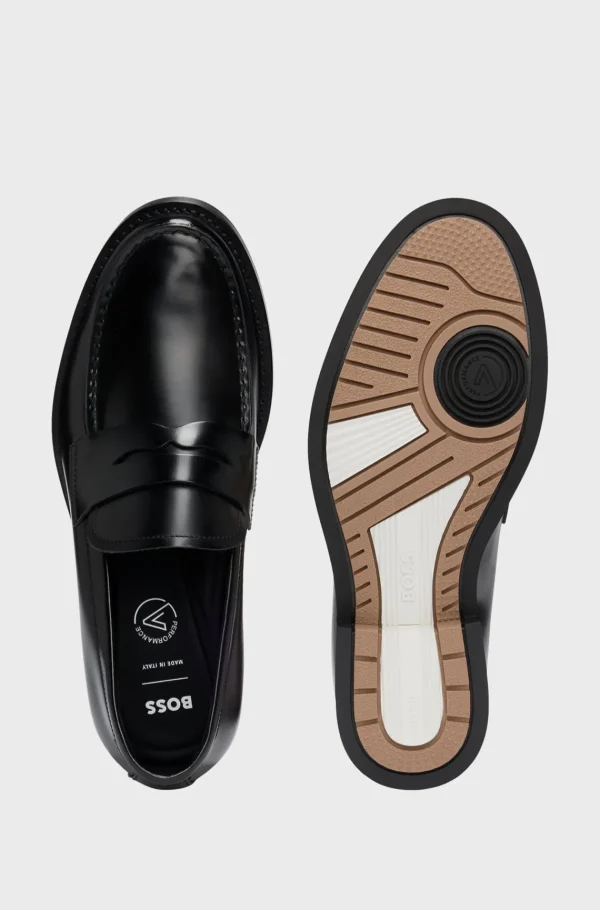 HUGO BOSS Sapatos Formais | Sapatos Informais>Mocassins Em Pele Com Sola Dressletic