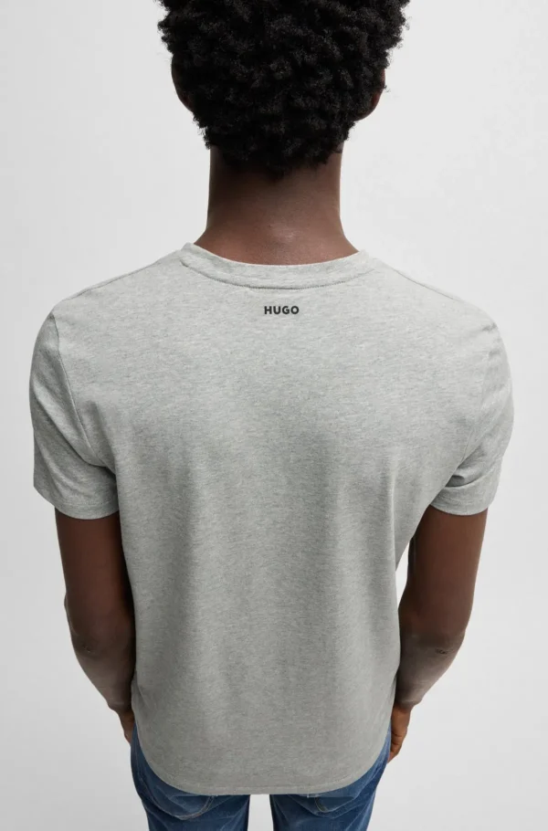 HUGO BOSS T-Shirts>Pack De 2 T-shirts Com Gola Em V Em Algodão Elástico