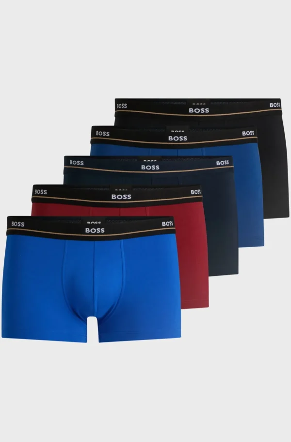 HUGO BOSS Roupa Interior>Pack De Cinco Boxers Em Algodão Elástico Com Logótipo No Cós