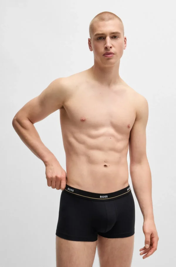 HUGO BOSS Roupa Interior>Pack De Cinco Boxers Em Algodão Elástico Com Logótipo No Cós