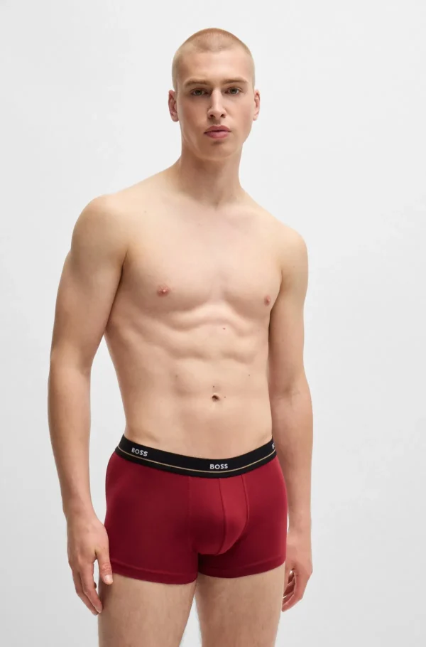 HUGO BOSS Roupa Interior>Pack De Cinco Boxers Em Algodão Elástico Com Logótipo No Cós