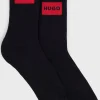 HUGO BOSS Artigos Essenciais>Pack De Dois Pares De Meias Curtas Com Logótipos Vermelhos