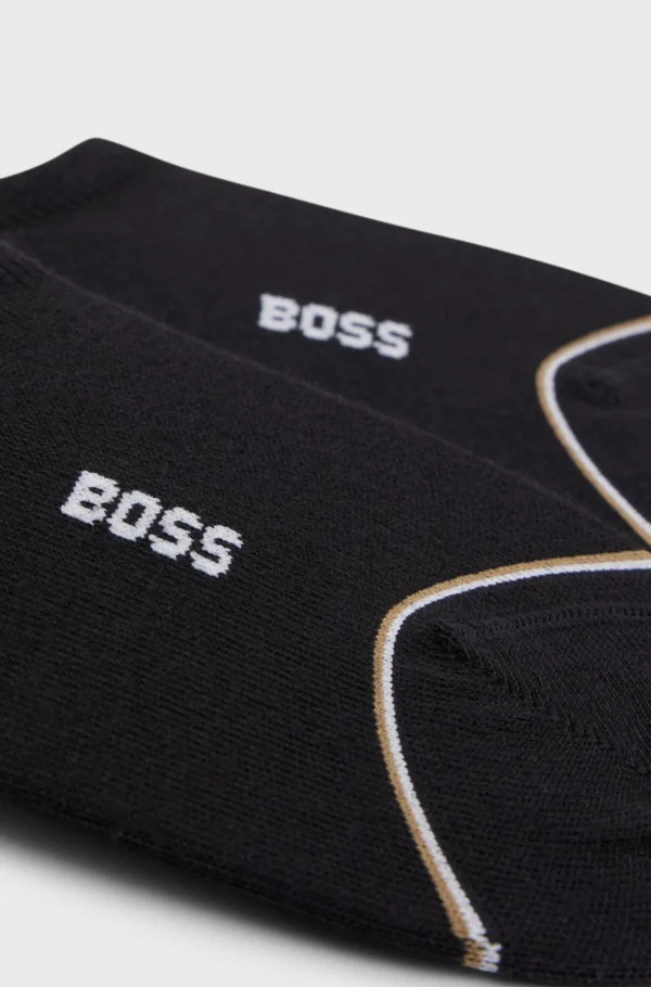 MULHER HUGO BOSS Meias>Pack De Duas Meias Até Ao Tornozelo Com Marca