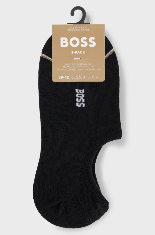 MULHER HUGO BOSS Meias>Pack De Duas Meias Até Ao Tornozelo Com Marca