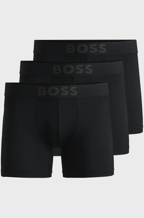 HUGO BOSS Ginásio E Corrida>Pack De Três Boxers Compridos Em Microfibra Elástica Com Logótipos