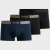 HUGO BOSS Roupa Interior>Pack De Três Boxers De Algodão Elástico Com Monograma Na Cintura