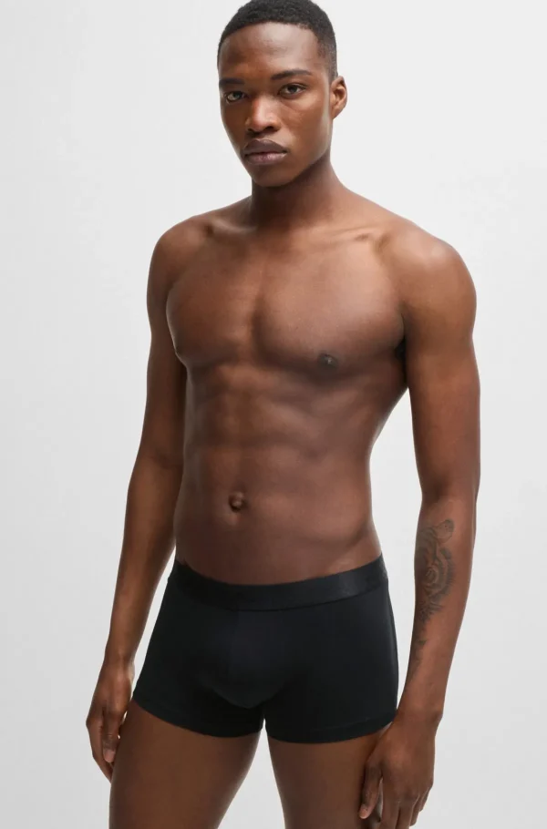 HUGO BOSS Roupa Interior>Pack De Três Boxers De Algodão Elástico Com Monograma Na Cintura