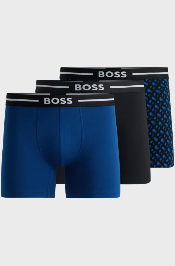 HUGO BOSS Roupa Interior>Pack De Três Boxers Em Algodão Elástico