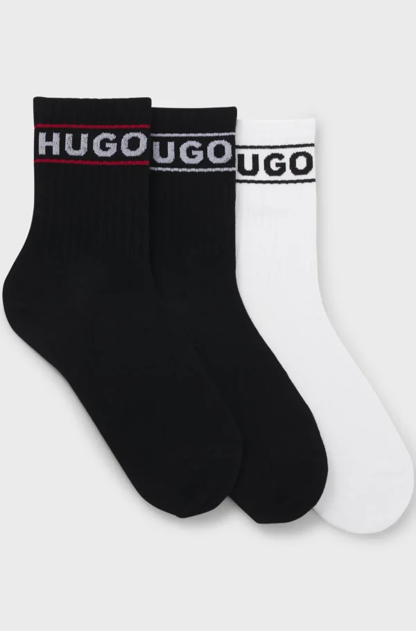 MULHER HUGO BOSS Meias>Pack De Três Pares De Meias Curtas Com Logótipo