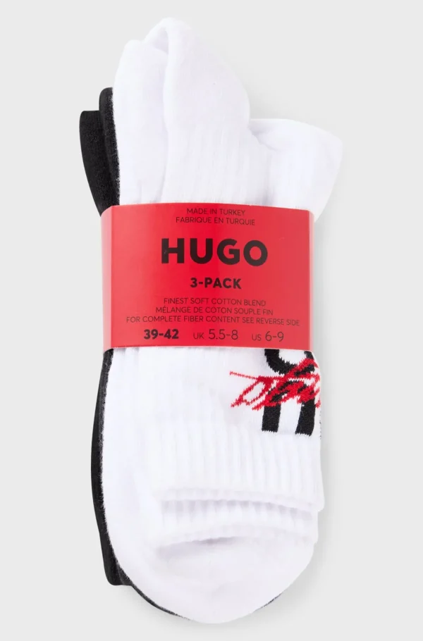 HUGO BOSS Meias>Pack De Três Pares De Meias Curtas Com Logótipo