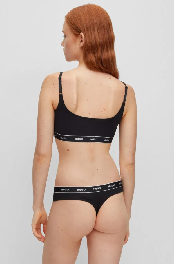 MULHER HUGO BOSS Roupa Interior>Pack De Três Tangas Com Cós Da Marca