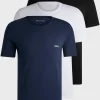 HUGO BOSS Roupa Interior | Artigos Essenciais>Pack De Três T-shirts Com Logótipo Bordado Em Algodão