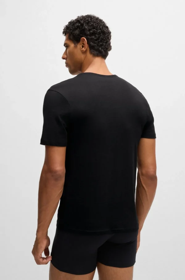 HUGO BOSS Artigos Essenciais>Pack De Três T-shirts Com Logótipo Bordado Em Algodão