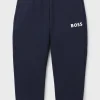 Crianças HUGO BOSS Partes De Baixo Para Rapaz>Partes De Baixo De Fato De Treino Em Mistura De Algodão Com Logótipo Estampado Para Criança