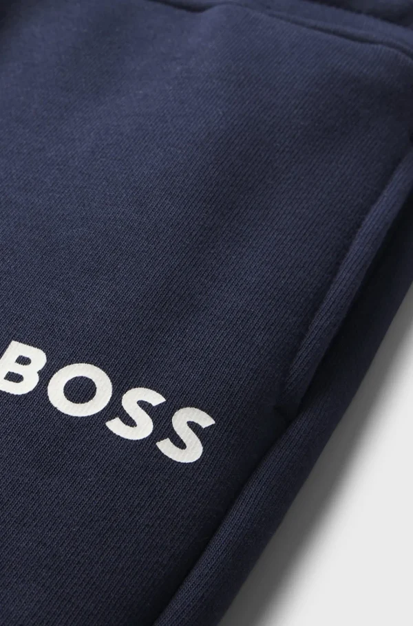 Crianças HUGO BOSS Partes De Baixo Para Rapaz>Partes De Baixo De Fato De Treino Em Mistura De Algodão Com Logótipo Estampado Para Criança