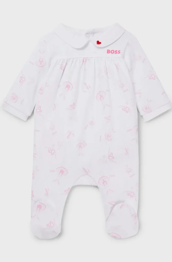 Crianças HUGO BOSS Partes De Baixo Para Rapariga>Pijama Para Bebé Com Motivo De Coelho E Colarinho Pan