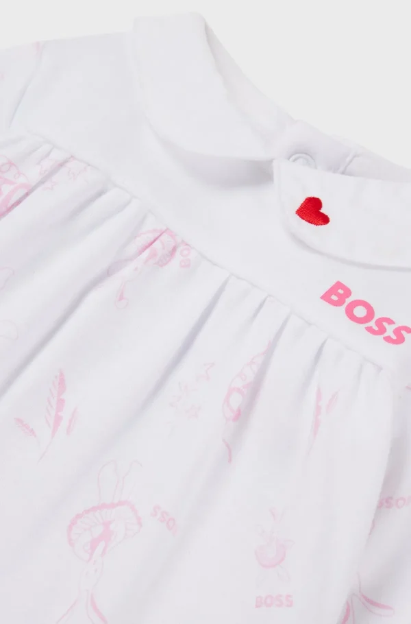 Crianças HUGO BOSS Partes De Baixo Para Rapariga>Pijama Para Bebé Com Motivo De Coelho E Colarinho Pan