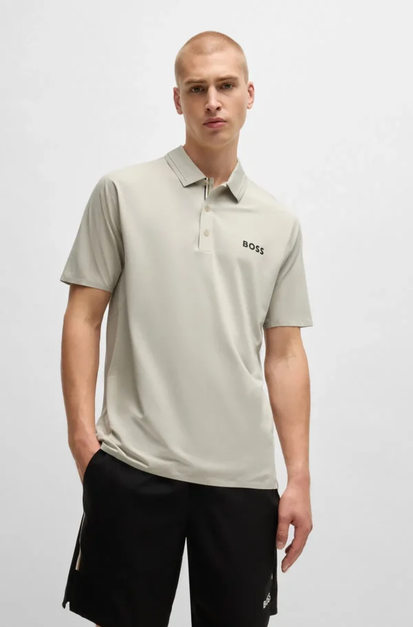 HUGO BOSS Polos>Polo BOSS X Matteo Berrettini De Ajuste Slim Com Proteção UV