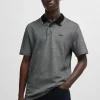 HUGO BOSS Polos>Polo Com Estampado De Logótipo Em Piqué De Algodão Oxford